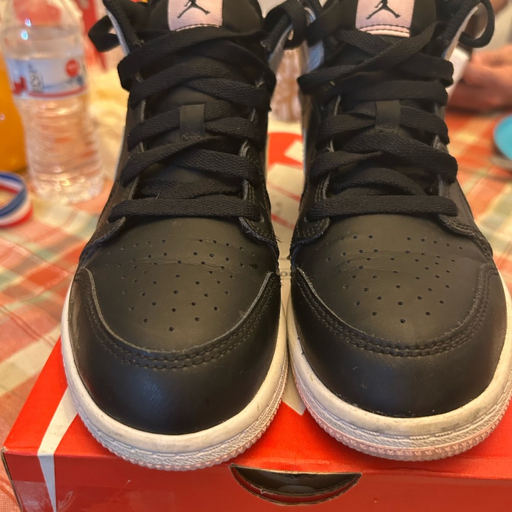 Jordan Kids Black and White Sneakers